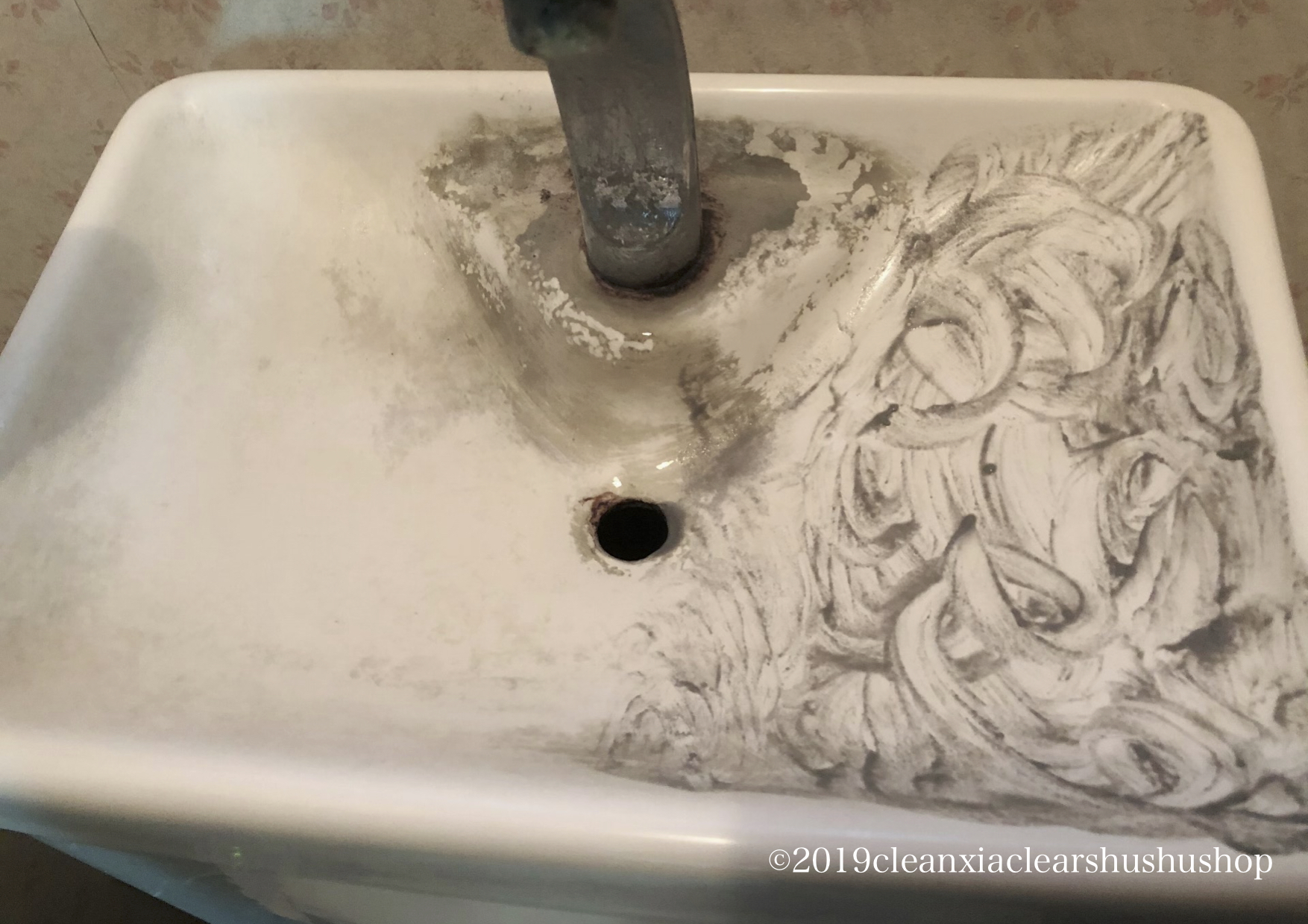 水垢落としスティックで擦ったところ